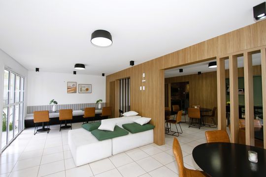 Área comum - Salão de festas de apartamento à venda com 3 quartos, 106m² em Palmeiras, Belo Horizonte