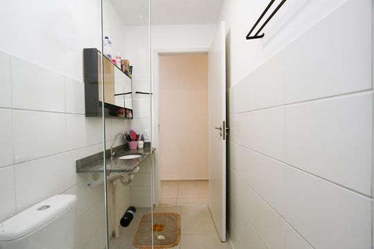 Banheiro Social de apartamento para alugar com 3 quartos, 106m² em Palmeiras, Belo Horizonte