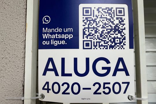Placa de apartamento para alugar com 1 quarto, 45m² em Sumaré, São Paulo
