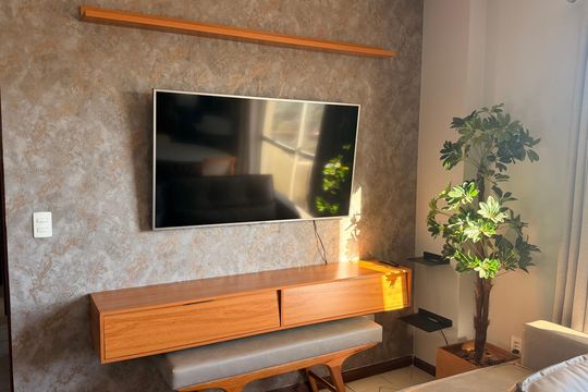 Sala de apartamento para alugar com 3 quartos, 79m² em Setor Pedro Ludovico, Goiânia