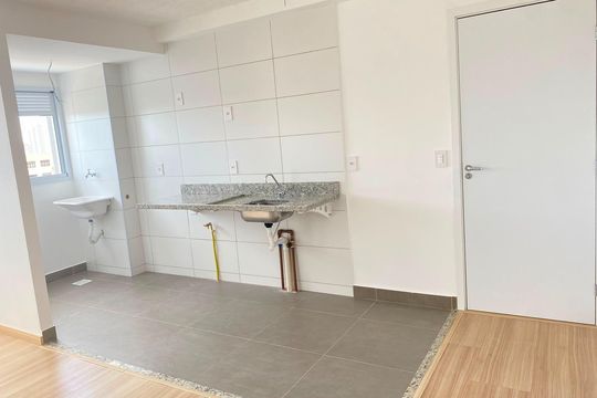 Cozinha de apartamento para alugar com 2 quartos, 48m² em Cidade Vera Cruz, Aparecida de Goiânia