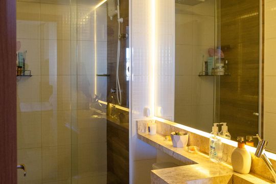 Banheiro de kitnet/studio para alugar com 1 quarto, 40m² em Vila Galvão, Guarulhos