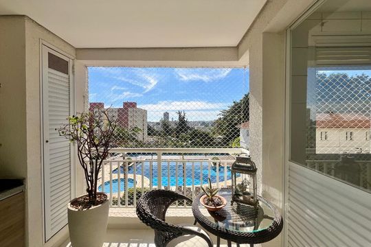 Vista da Sacada de apartamento à venda com 3 quartos, 80m² em Ponte Preta, Campinas