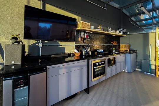 Cozinha de apartamento à venda com 1 quarto, 80m² em Perdizes, São Paulo