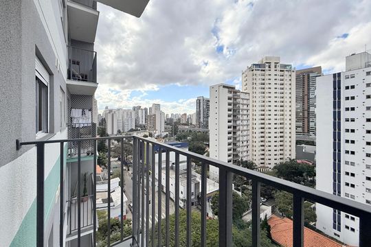 Sacada de apartamento para alugar com 1 quarto, 27m² em Campo Belo, São Paulo