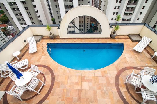 Área comum - Piscina de apartamento à venda com 2 quartos, 60m² em Cidade Monções, São Paulo