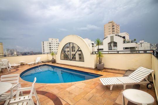 Área comum - Piscina de apartamento à venda com 2 quartos, 60m² em Cidade Monções, São Paulo