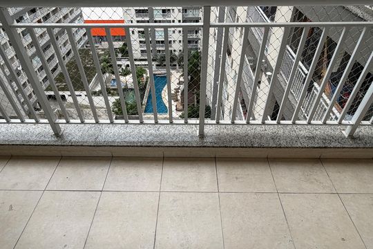 Varanda  de apartamento para alugar com 1 quarto, 49m² em Vila Matias, Santos