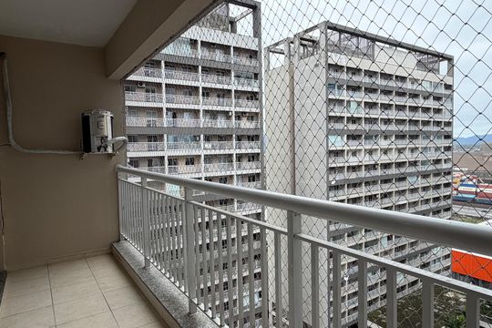 Varanda  de apartamento para alugar com 1 quarto, 49m² em Vila Matias, Santos