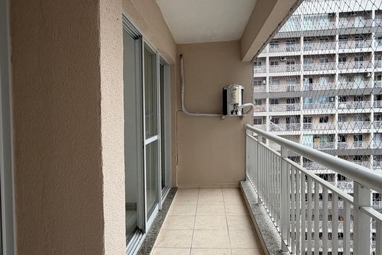 Varanda  de apartamento para alugar com 1 quarto, 49m² em Vila Matias, Santos