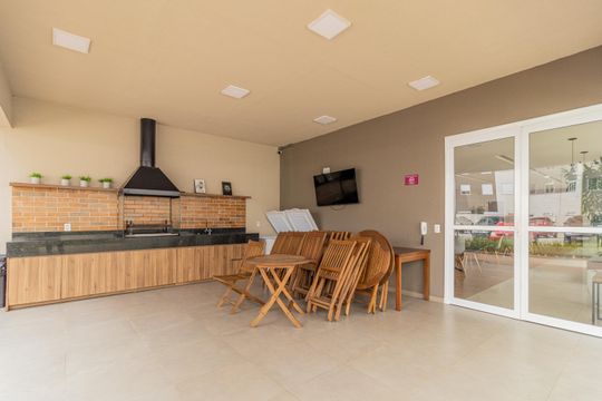 Área comum - Churrasqueira de apartamento para alugar com 2 quartos, 44m² em Jardim Monte Alegre, Taboão da Serra