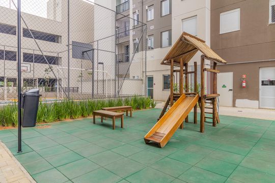 Área comum - Playground de apartamento para alugar com 2 quartos, 44m² em Jardim Monte Alegre, Taboão da Serra