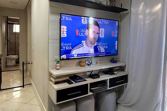 Sala de apartamento à venda com 2 quartos, 52m² em Jardim Arco-iris, Diadema