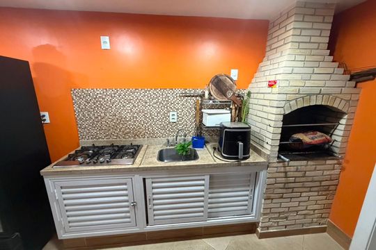 Quintal - Churrasqueira de casa de condomínio à venda com 3 quartos, 250m² em Taquara, Rio de Janeiro