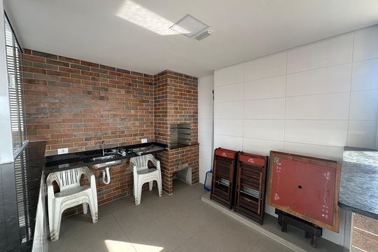 Área comum - Churrasqueira de apartamento para alugar com 2 quartos, 112m² em Parque Bitaru, São Vicente