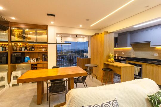 Sala de apartamento para alugar com 1 quarto, 64m² em Jardim Bom Clima, Guarulhos