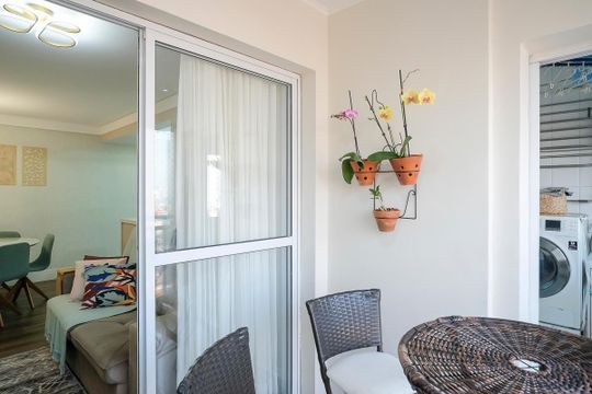 Varanda gourmet de apartamento à venda com 2 quartos, 78m² em Santa Paula, São Caetano do Sul