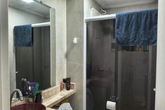 Banheiro de apartamento à venda com 3 quartos, 71m² em Vila Nambi, Jundiaí