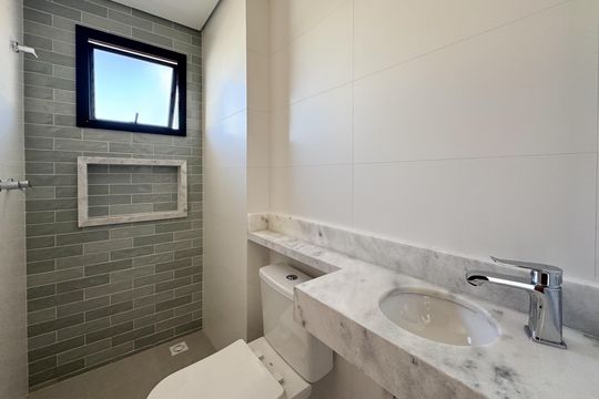 Banheiro - Suíte de apartamento à venda com 2 quartos, 58m² em Jardim do Mar, São Bernardo do Campo
