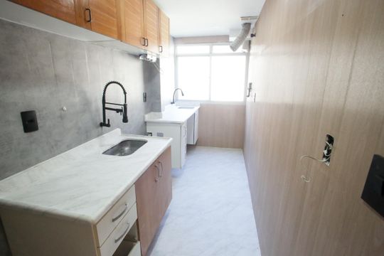 Cozinha de apartamento à venda com 3 quartos, 82m² em Pechincha, Rio de Janeiro