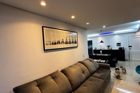 Sala - Sala de Jantar  de apartamento à venda com 3 quartos, 106m² em Vila Gilda, Santo André
