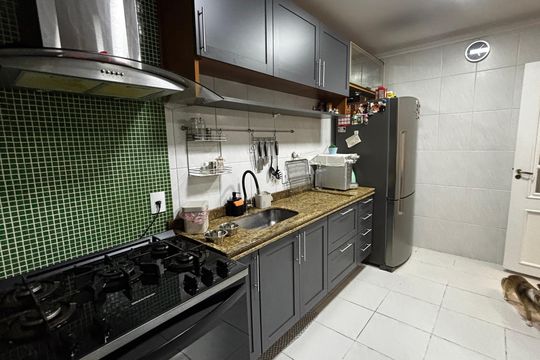 Cozinha de apartamento à venda com 3 quartos, 106m² em Vila Gilda, Santo André