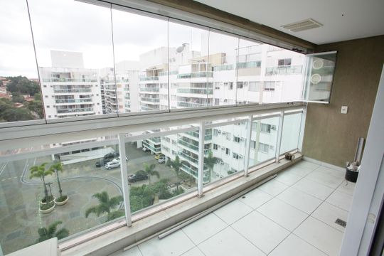 Varanda da Sala de apartamento à venda com 3 quartos, 128m² em Pechincha, Rio de Janeiro