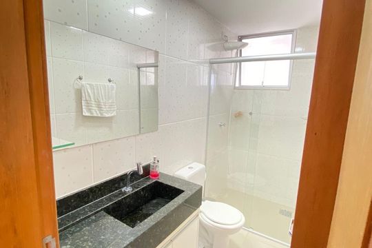 Banheiro de apartamento para alugar com 3 quartos, 90m² em Castelo, Belo Horizonte