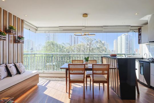 Varanda Gourmet de apartamento à venda com 3 quartos, 91m² em Vila Andrade, São Paulo