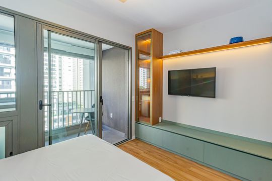 Studio de kitnet/studio para alugar com 1 quarto, 31m² em Cidade Monções, São Paulo