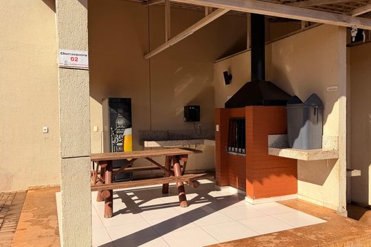 Área comum - Churrasqueira de apartamento para alugar com 3 quartos, 74m² em Setor Faicalville, Goiânia