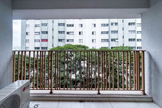 Varanda do Studio de kitnet/studio para alugar com 1 quarto, 26m² em Sumarezinho, São Paulo