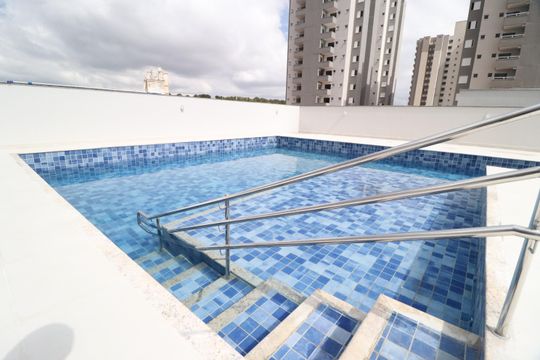 Área comum - Piscina de apartamento para alugar com 2 quartos, 73m² em Novo Mundo, Uberlândia