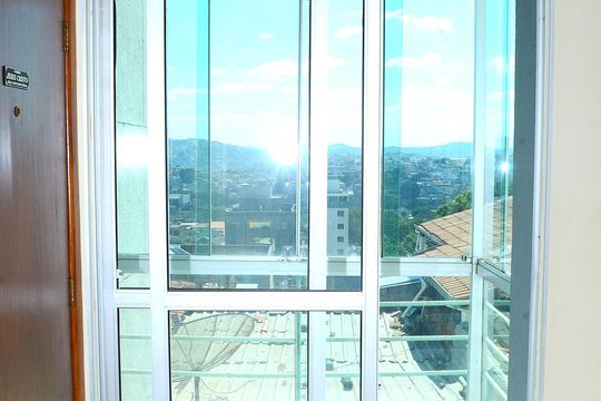 Varanda da Sala de apartamento à venda com 3 quartos, 70m² em Goiânia, Belo Horizonte