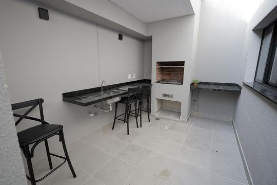 Área comum - Churrasqueira de apartamento à venda com 3 quartos, 64m² em Vila Assunção, Santo André