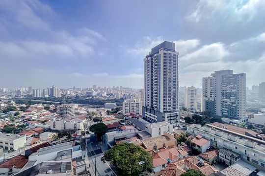 Vista da Sala de apartamento para alugar com 2 quartos, 35m² em Chácara Seis de Outubro, São Paulo