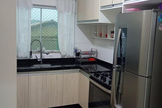 Cozinha de apartamento à venda com 2 quartos, 63m² em Jardim Santo Alberto, Santo André