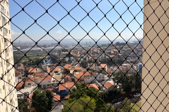 Vista sala de apartamento à venda com 2 quartos, 53m² em Ponte Grande, Guarulhos