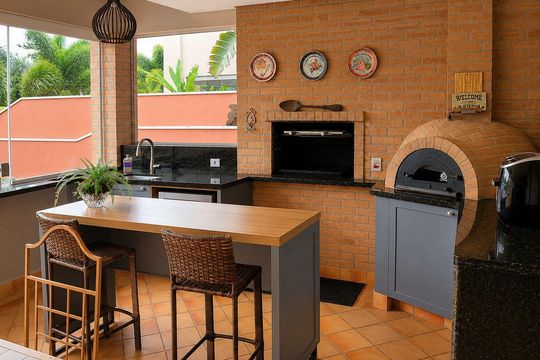 Área Gourmet de casa de condomínio à venda com 5 quartos, 332m² em Parque Imperador, Campinas
