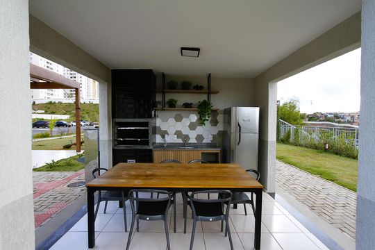 Área comum - Churrasqueira de apartamento à venda com 3 quartos, 68m² em Palmeiras, Belo Horizonte