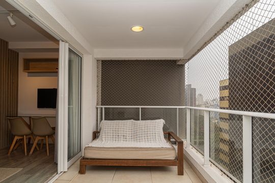 Varanda do Quarto de kitnet/studio à venda com 1 quarto, 35m² em Consolação, São Paulo