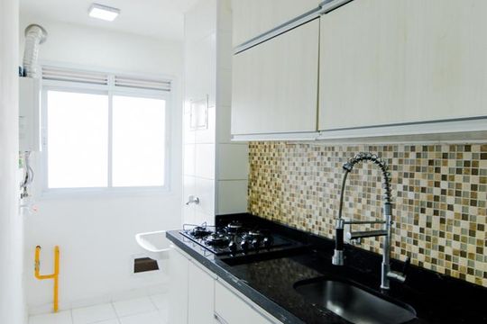 Cozinha de apartamento para alugar com 2 quartos, 58m² em Picanço, Guarulhos