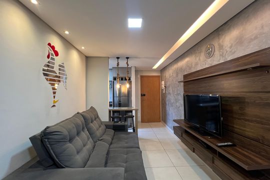 Sala de apartamento para alugar com 2 quartos, 47m² em Cabral, Contagem