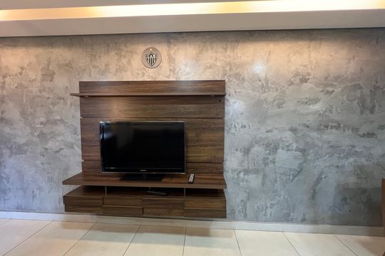 Sala de apartamento para alugar com 2 quartos, 47m² em Cabral, Contagem