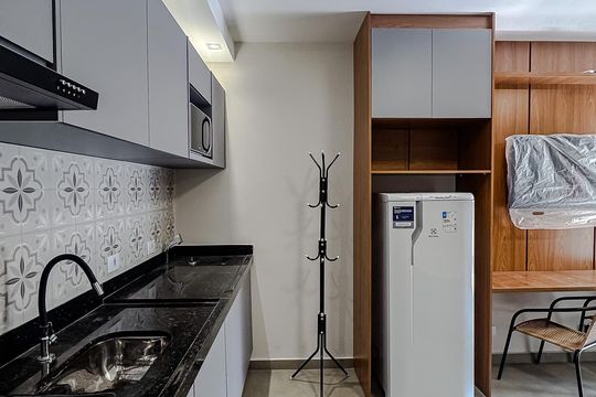 Cozinha de kitnet/studio para alugar com 1 quarto, 38m² em Vila Invernada, São Paulo