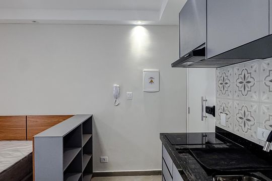 Cozinha de kitnet/studio para alugar com 1 quarto, 38m² em Vila Invernada, São Paulo