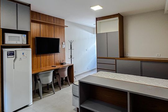 Cozinha de kitnet/studio para alugar com 1 quarto, 38m² em Vila Invernada, São Paulo