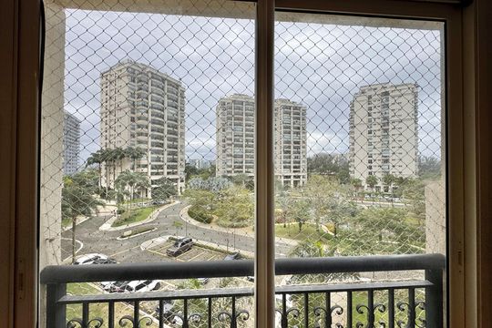 Hall Íntimo - Vista de apartamento à venda com 4 quartos, 436m² em Barra da Tijuca, Rio de Janeiro