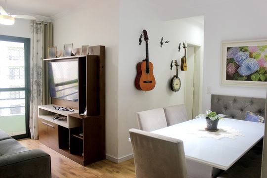 Sala  de apartamento à venda com 3 quartos, 65m² em Vila Augusta, Guarulhos
