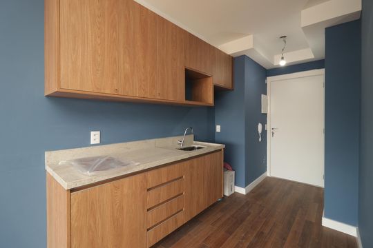 Cozinha de kitnet/studio à venda com 1 quarto, 30m² em Paraíso, São Paulo